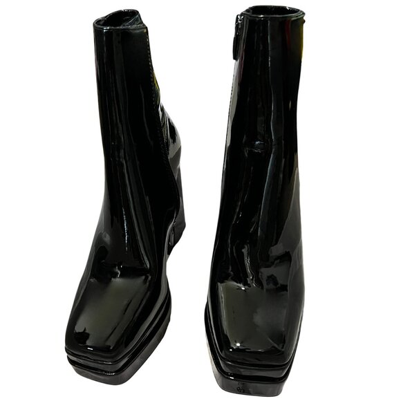 ALDO Mabel Block Heel Ankle Booties Black Size 7.5 Brand New Stylish ALDO BOOTS - Picture 2 of 5